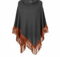PONCHO GRIS Y NARANJA