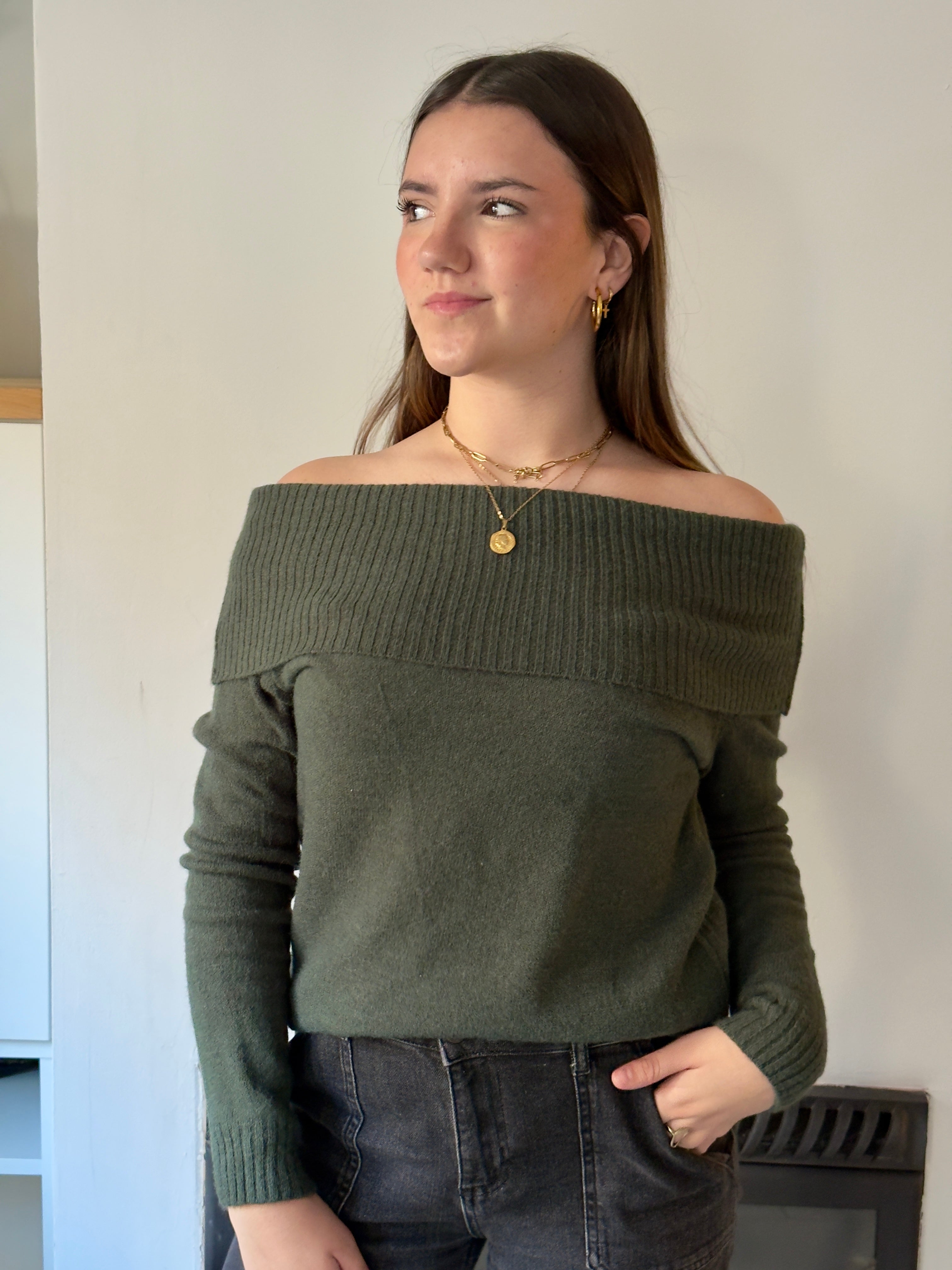 JERSEY LUNA | Verde sin hombros